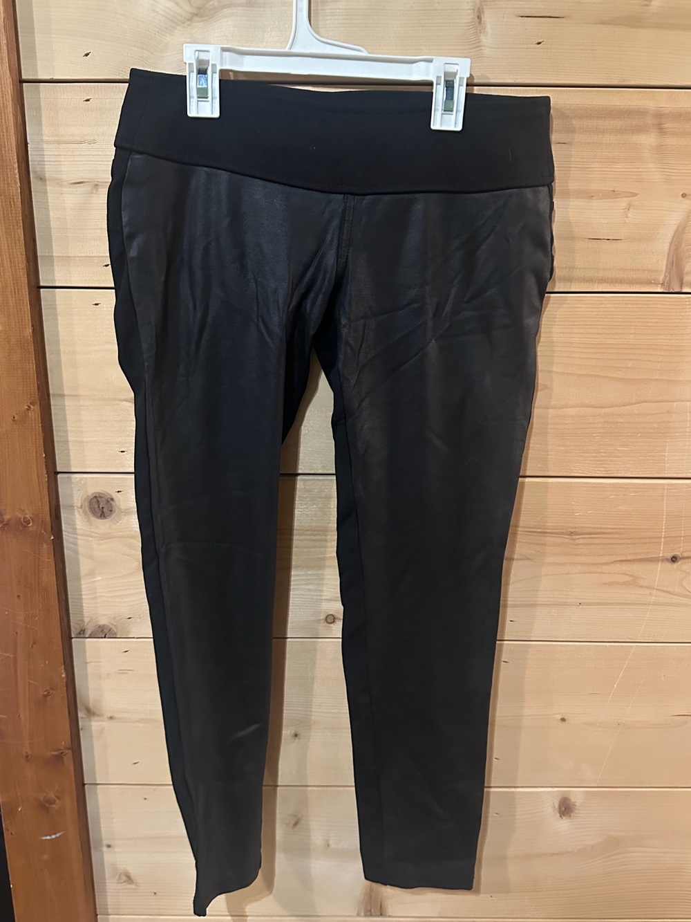 Black Celebrity Pink Faux Leather Pants,